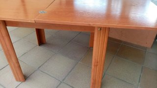 Mesa plegable de comedor 1,6x90x73 cm alta
