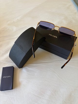 Gafas Prada Doradas Lentes Morados