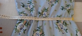 Abito Lungo Floreale Celeste H&M Tg.40