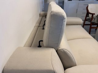 Sofá 2 plazas reclinable automático beige