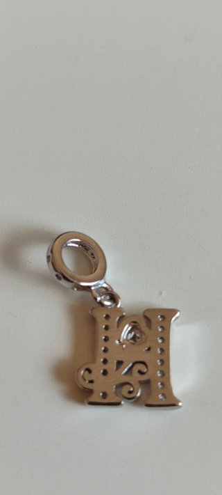 Charm Letra H Plata Compatible Pandora
