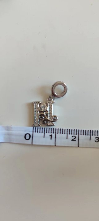 Charm Letra H Plata Compatible Pandora