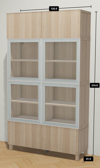 IKEA Besta Vitrina Estantería Madera y Cristal