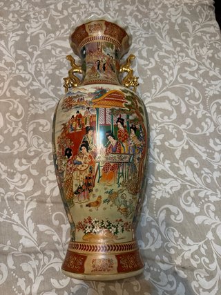 Jarrón Chino Grande porcelana Dorado 62cm