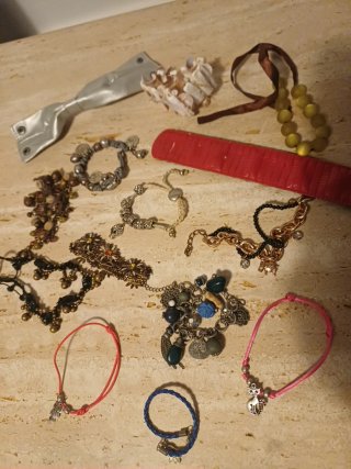 Lote pulseras y tobillera mujer
