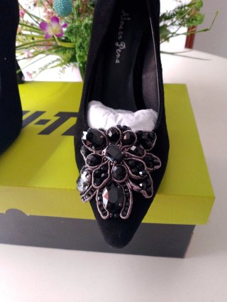 Zapatos Alma en Pena T39 Negros Tacón Alto