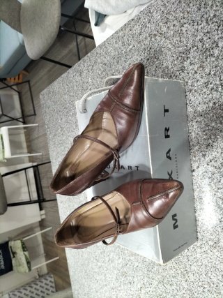 Zapatos tacón MUXART marrones mujer