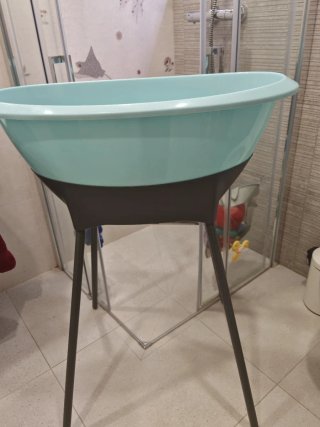 Bañera bebé Luma azul y gris