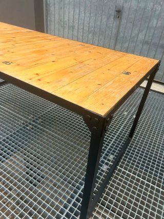 MESA MADERA ESTILO INDUSTRIAL M&M
