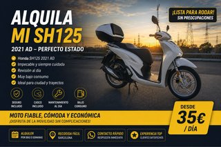 Alquiler Honda SH125i ABS 2021 AD