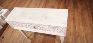 Mueble recibidor madera blanco (vintage)