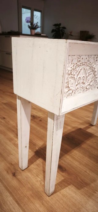 Mueble recibidor madera blanco (vintage)