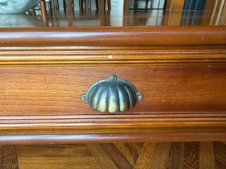 Mesa de centro madera y cristal 110x55x45
