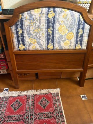 Cabecero madera maciza tapizado 95cm