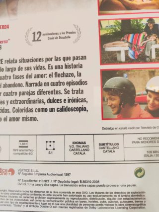 DVD Manuale d'Amore Comedia Italiana