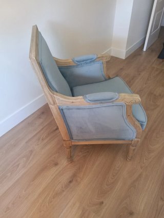 Butaca terciopelo azul Maison Du Monde