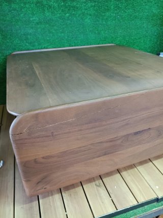 SKLUM Mesa de centro cuadrada en madera Tinsley