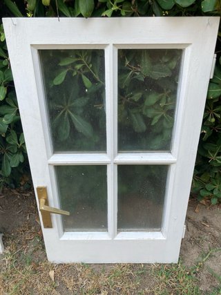 Ventana madera 4 cristales opacos