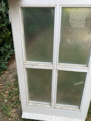 Ventana madera 4 cristales opacos