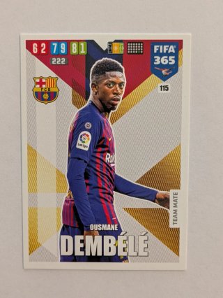 2 cromos de fútbol Ousmane Dembélé