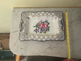Bandeja porcelana floral Corte Inglés