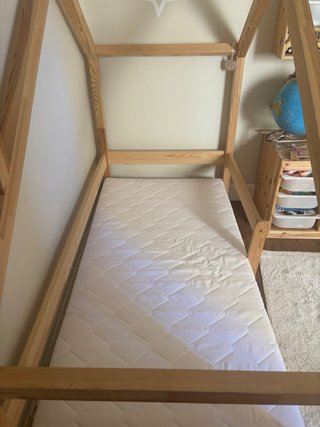 Cama Casita Madera + Colchón Nuevo