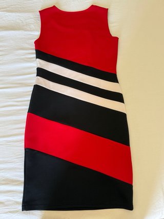 Vestito elegante EMMANOEL rosso/nero taglia M