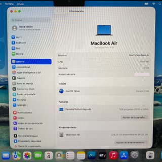 APPLE MACBOOK AIR M3 8GB RAM 256GB 13' AZUL PORTAT