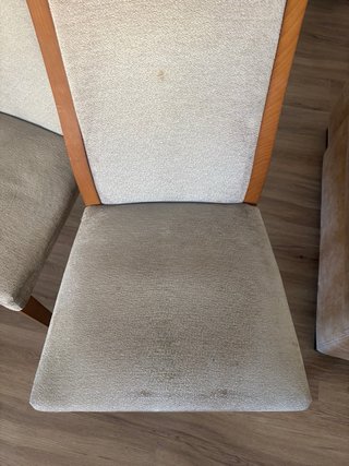 Pack 4 Sillas Comedor Madera y Tela