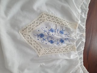 Blusa blanca bordada talla XXL