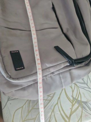 Mochila bolso gris y rosa