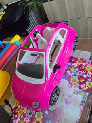 Coche Barbie Fiat 500 Rosa
