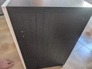 Mueble TV blanco y negro
