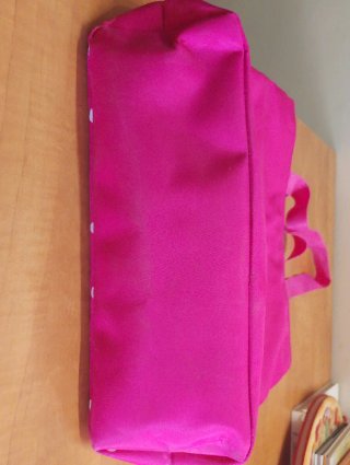 Bolsa de playa o piscina, rosa con corazones