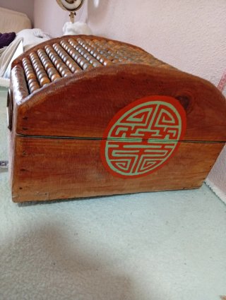Caja Artesanal Oriental Madera Maciza