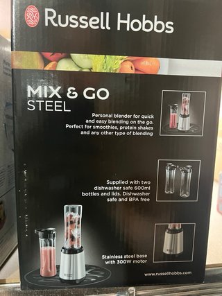 Batidora Russell Hobbs Mix & Go Steel 300W