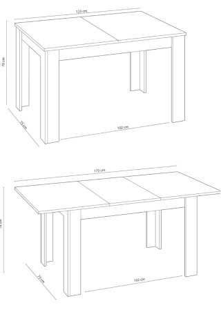 Mesa Comedor Extensible Kendra 123-173cm