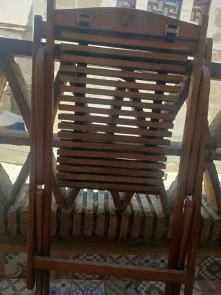 Tumbona plegable de teca