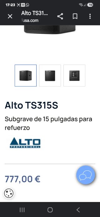 Subwoofer Alto TS315S 2000W 15