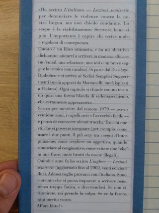 L'italiano lezioni semiserie
