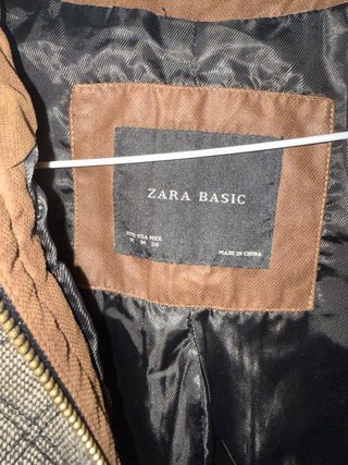 Chaqueta acolchada cuadros marrón