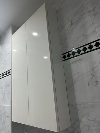 Armario Baño Suspendido Blanco Brillo 60cm