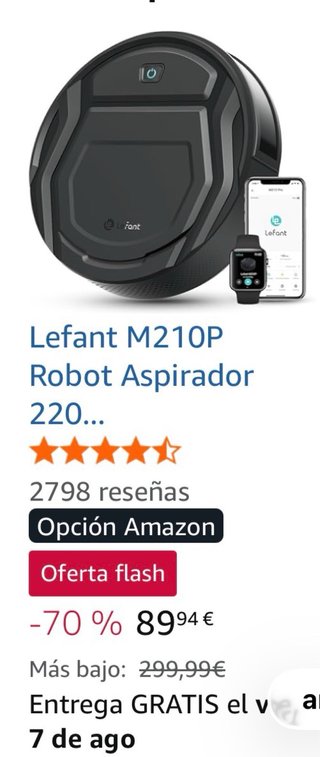 Lefant Robot Aspirador M210 Pro Gris