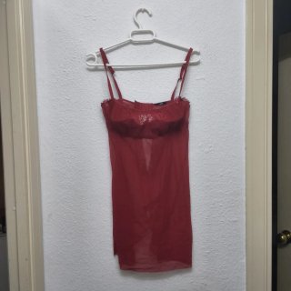 Picardías de encaje burdeos talla M