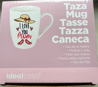 Taza I Love You Mom y I Love You dad
