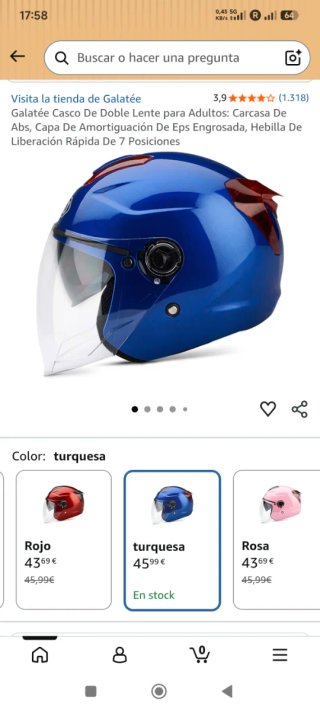Casco de doble lentes para adultos