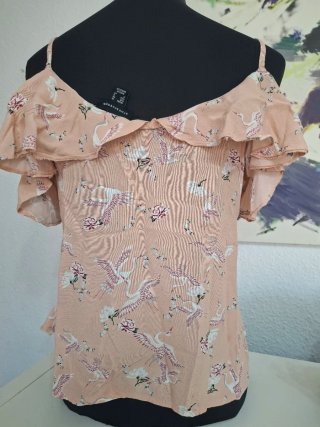 Blusa mujer estampado flores y aves