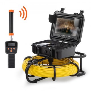 Cámara de Inspección de Tuberías con Sonde de 512hz 22.9 cm Pantalla 720p 91.4m