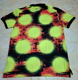Nike Dri-FIT Printed Slim Polo - Volt/Black S