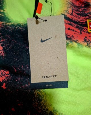 Nike Dri-FIT Printed Slim Polo - Volt/Black S